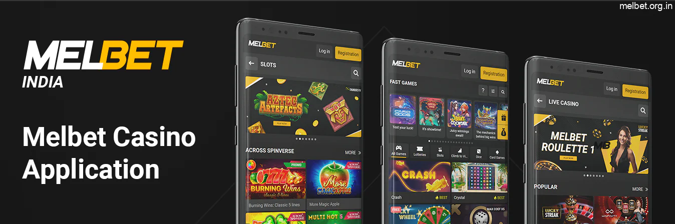 You can use Melbet Casino Application for convenient gaming